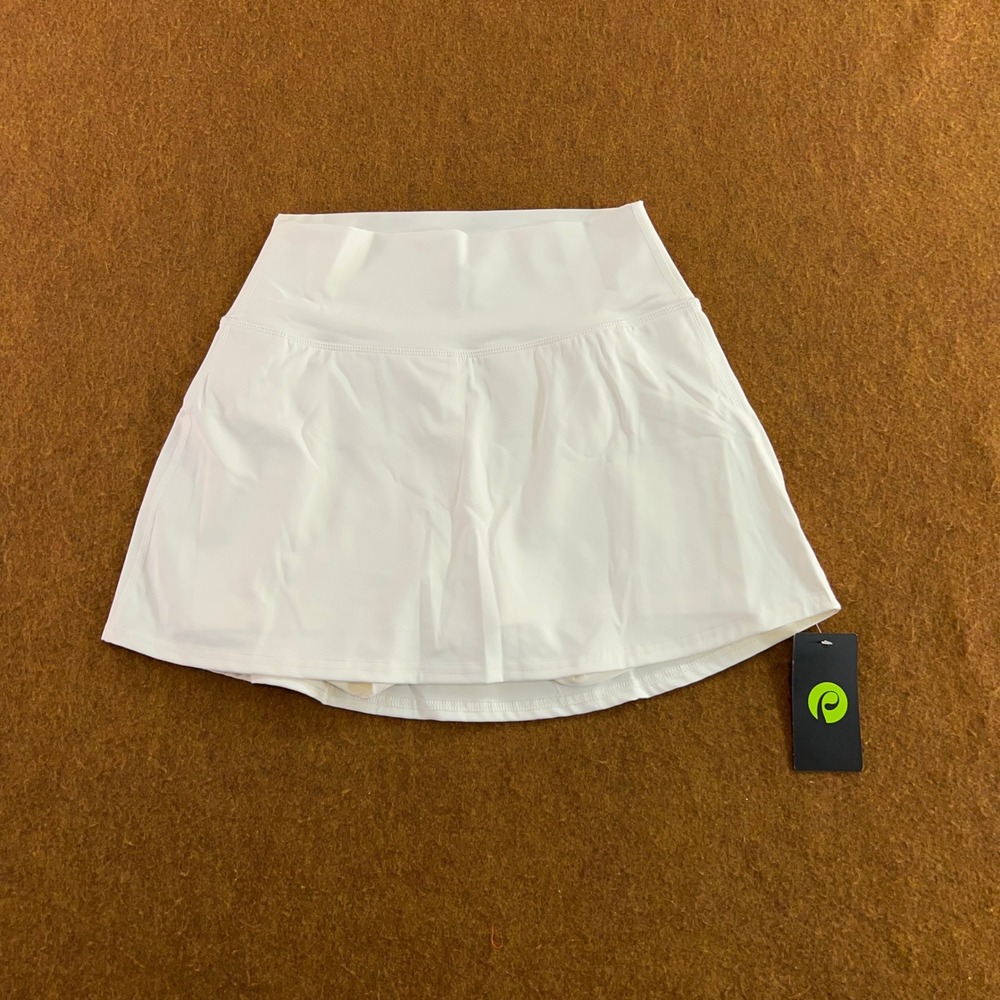 Pinspark Womens XS White High Waisted Athletic Tennis Skort NWT